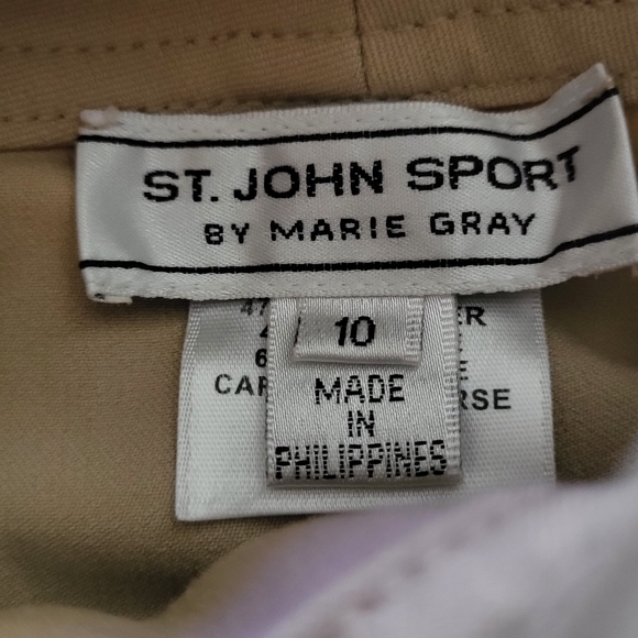 241. St. John by Marie Gray Tan Trousers/Pants - Size 10 - Picture 6 of 7